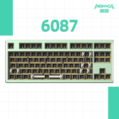 Monka 6087 Gasket Aluminum Mechanical Keyboard barebone