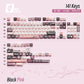 NEKEY Black Pink Cute Keycap Set, Cherry Profile, Dye Sub PBT