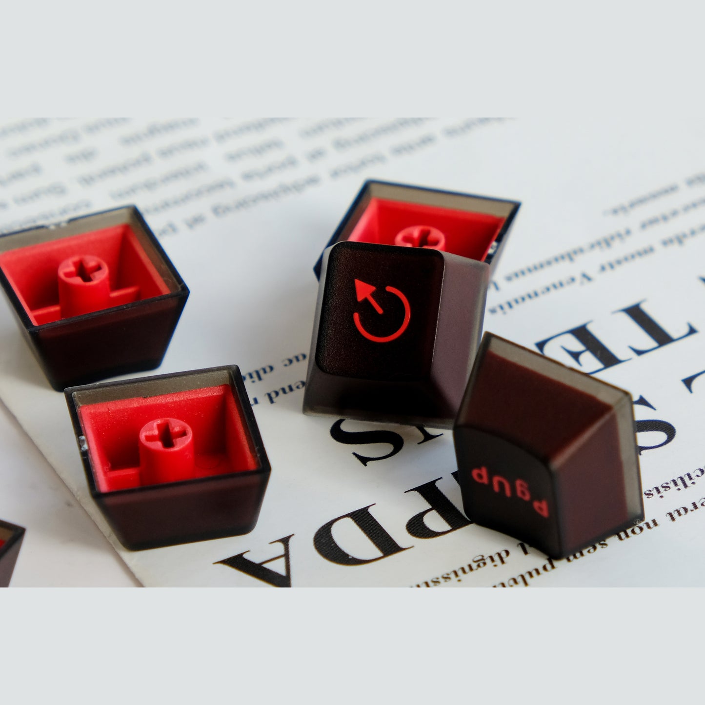 Semi-transparent Keycap Set, Cherry Profile, Double Shot ABS Keycap