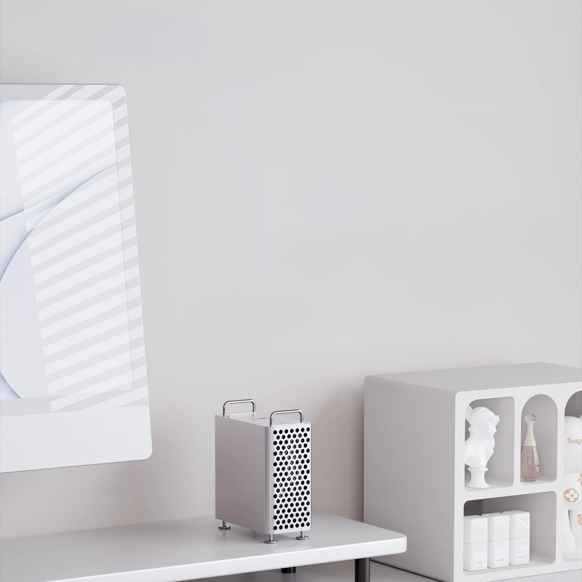 NexFrame CNC Aluminum Case for 2024 Mac Mini M4 (Mac Pro Style)