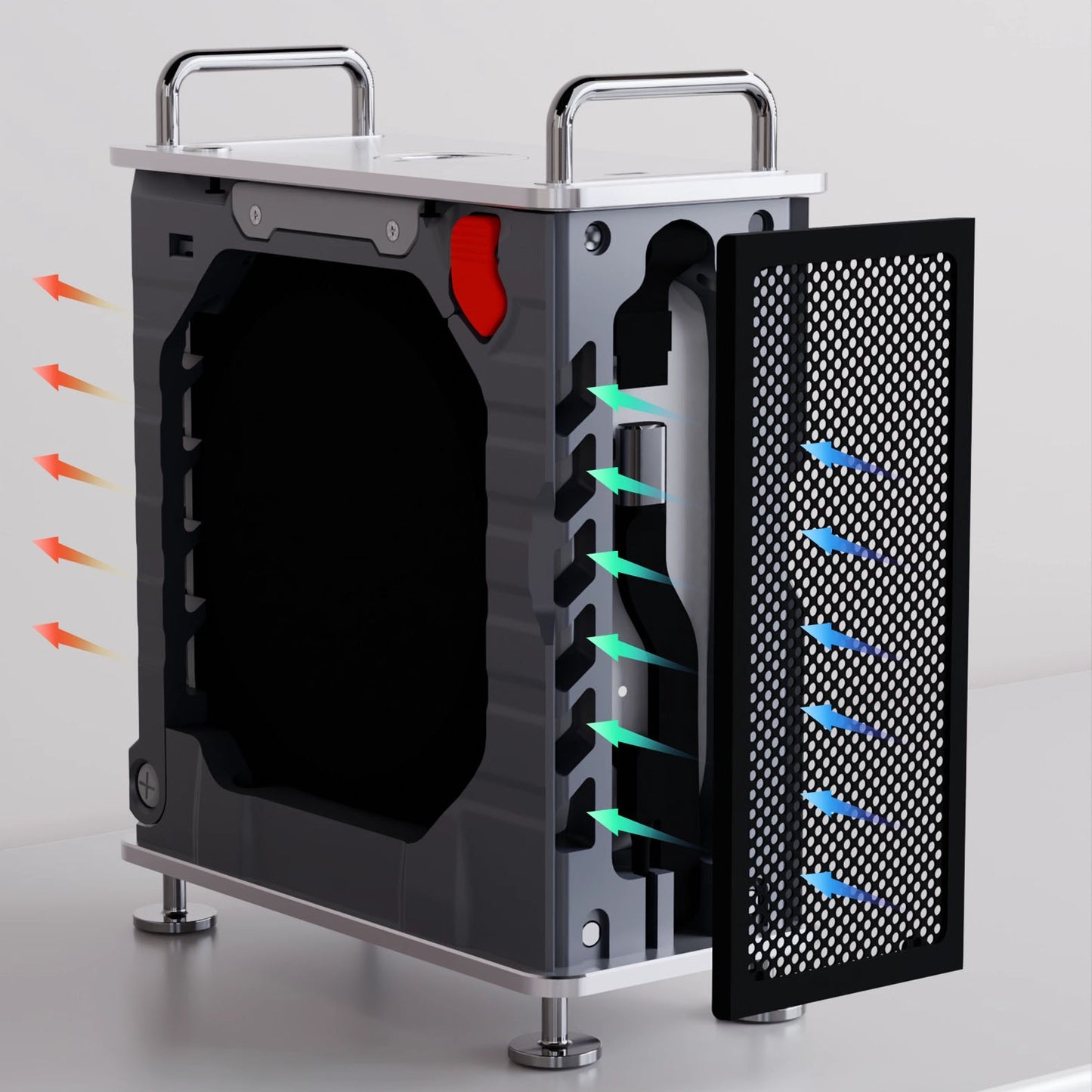 NexFrame CNC Aluminum Case for 2024 Mac Mini M4 (Mac Pro Style)