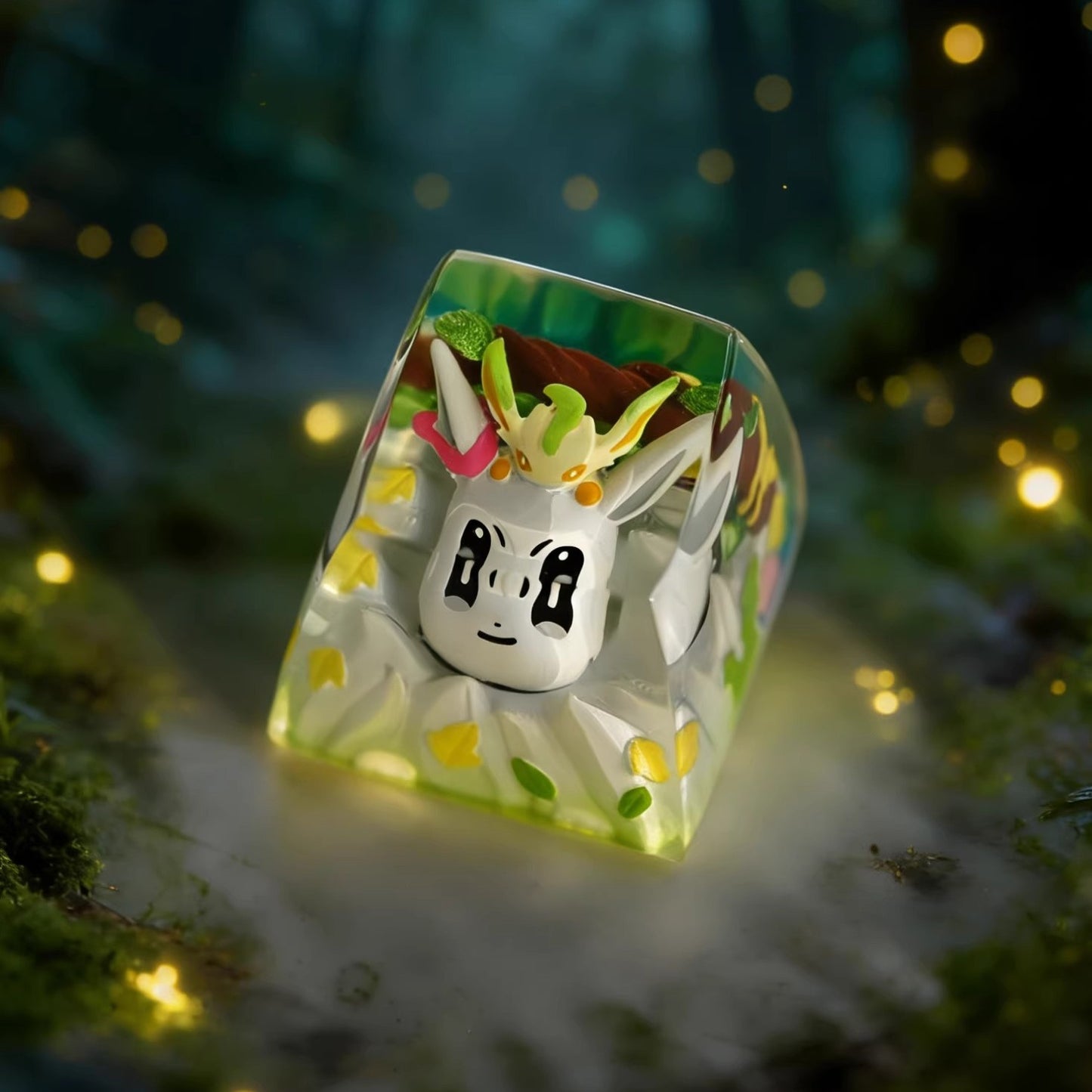 Pokemon Leafeon Artisan Keycaps by NS