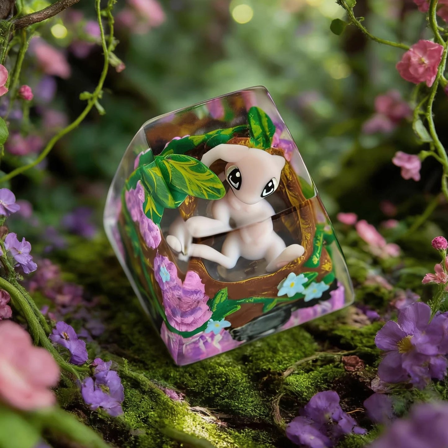 Pokemon Mew Artisan Keycaps by NS