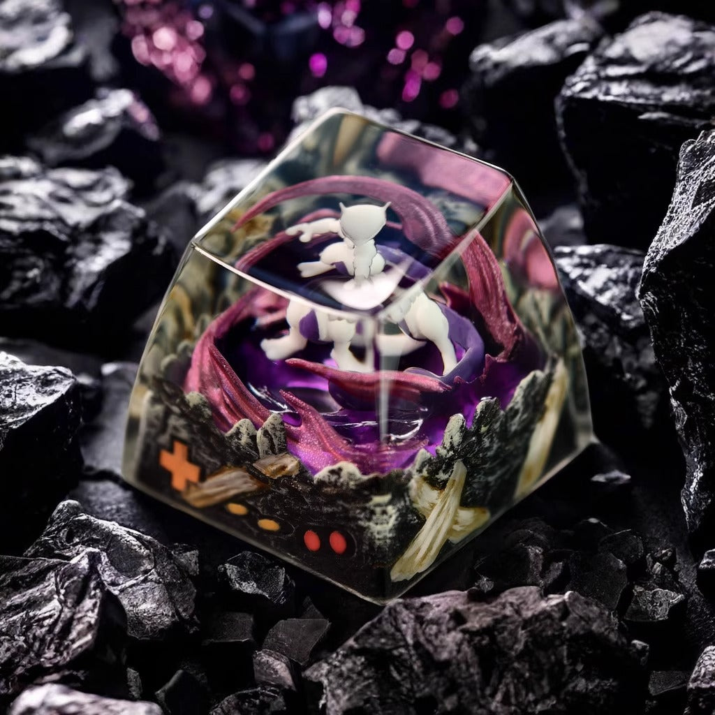 Pokemon Mewtwo Artisan Keycaps by NS