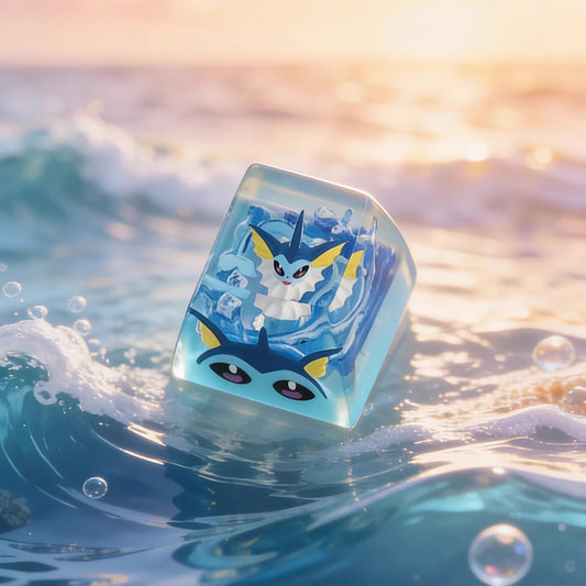 Pokemon Vaporeon Artisan Keycaps by NS