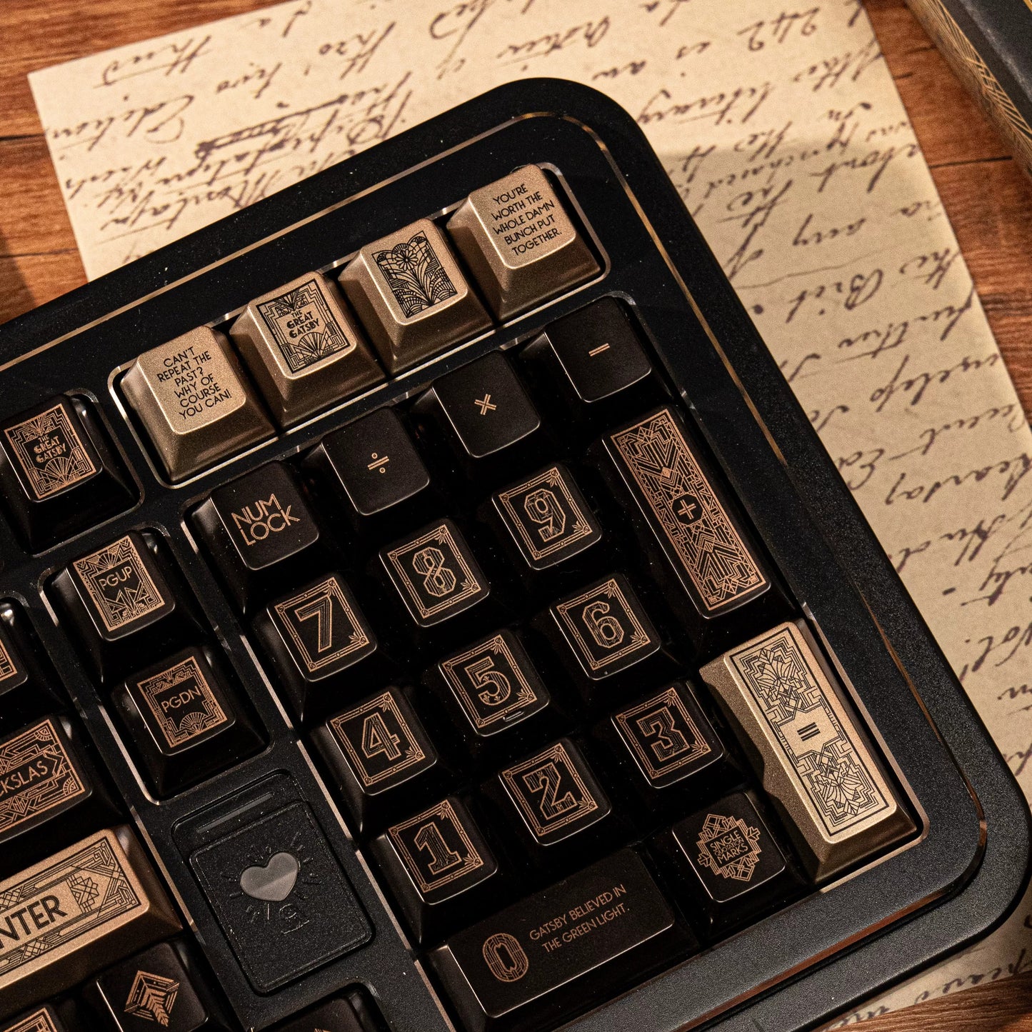 The Great Gatsby Keycap Set, Cherry Profile, Dye Sub PBT Key Cap