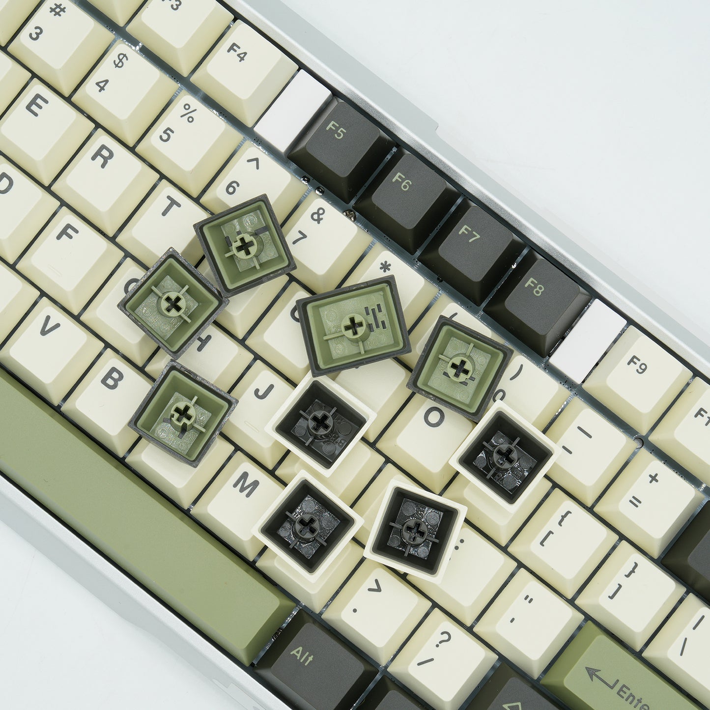 GMK Olive Keycap Set, Cherry Profile, Double Shot ABS Key Cap