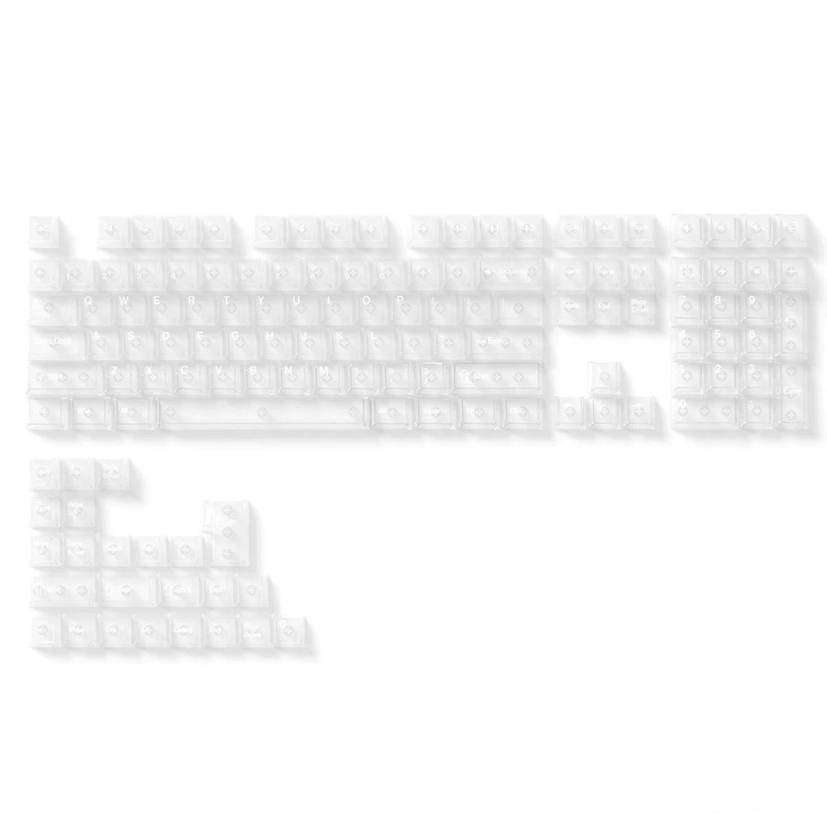 Transparent Keycap Set, Cherry Profile, PC+Screen Printed