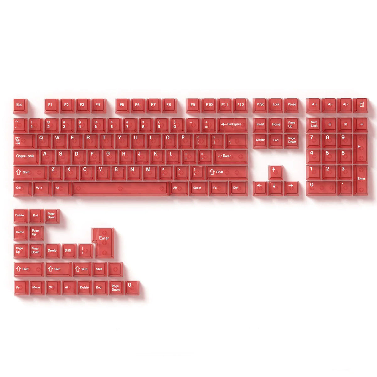Transparent Keycap Set, Cherry Profile, PC+Screen Printed