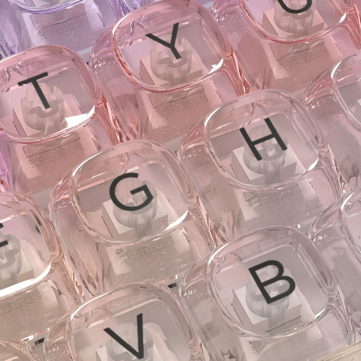 Transparent Gradient Keycap Set, MOA Profile, PC+UV