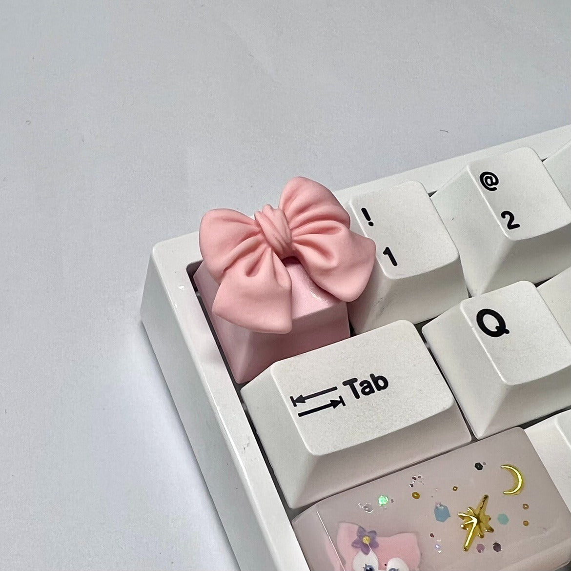 Pink Ribbon Artisan Keycap