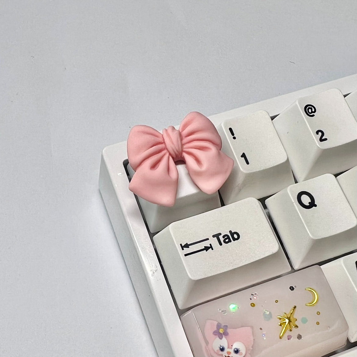 Pink Ribbon Artisan Keycap