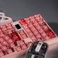 Pink Transparent Keycap Set, Cherry Profile, Dye Sub PBT