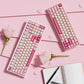 Pink Peach Keycap Set, Cherry Profile, Double Shot PBT