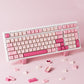 Pink Peach Keycap Set, Cherry Profile, Double Shot PBT