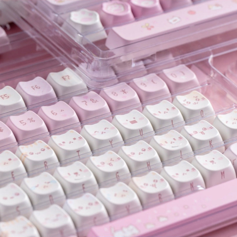 Soulcat Pixel Meow Keycap Set, Cherry Profile, Dye Sub PBT + PC Transparent