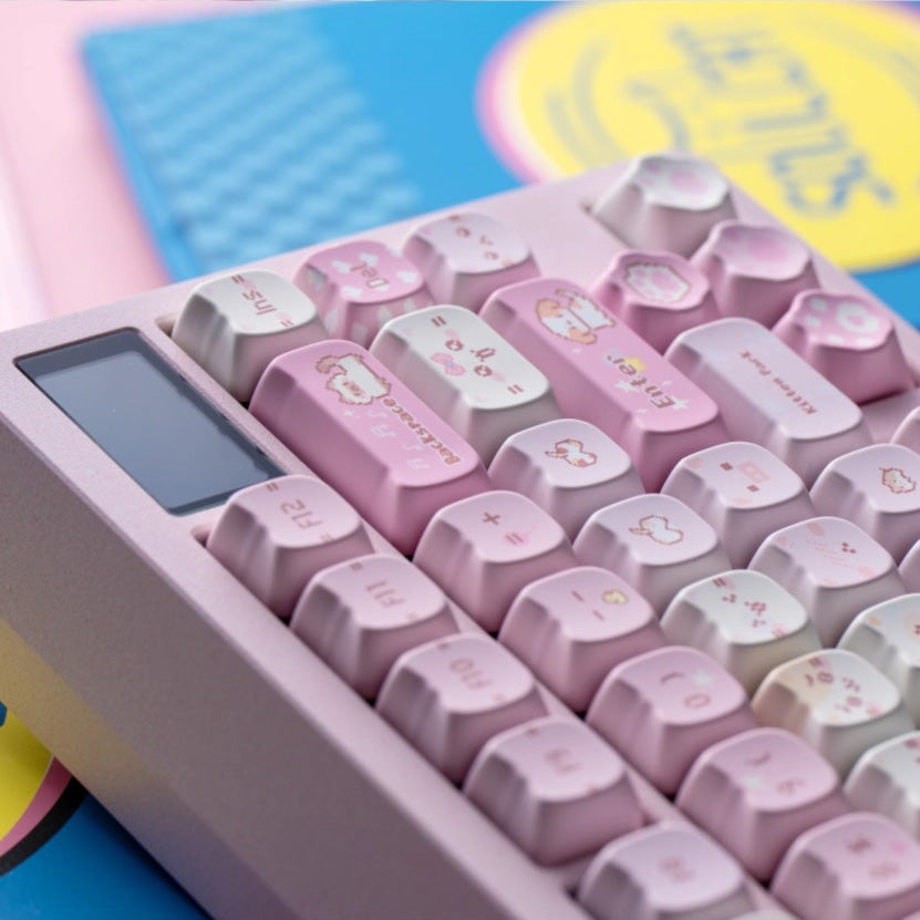 Soulcat Pixel Meow Keycap Set, Cherry Profile, Dye Sub PBT + PC Transparent