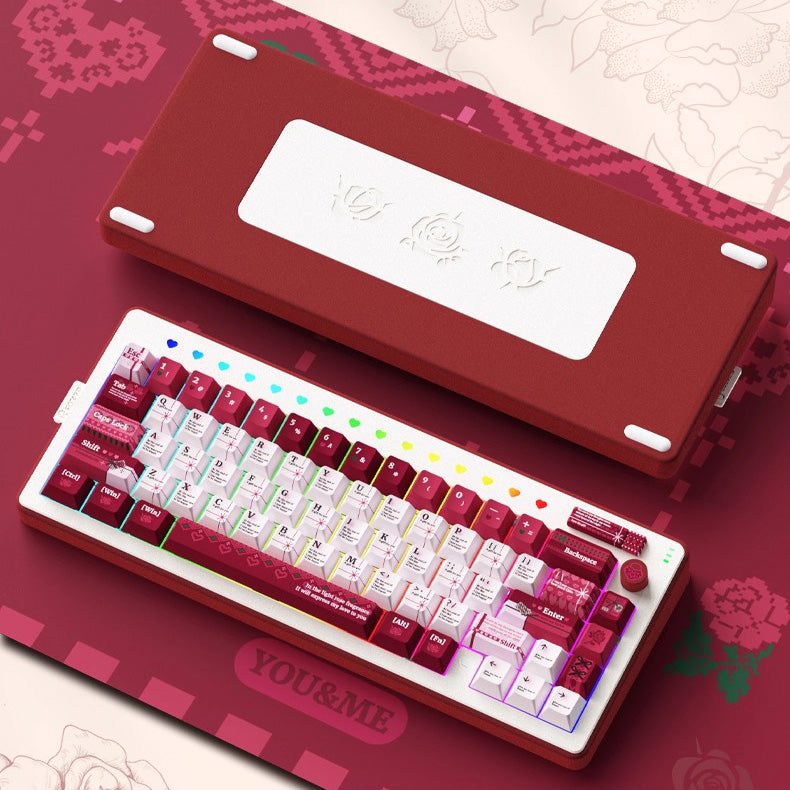Reccazr Plane66 Rose Edition Custom Mechanical Keyboard