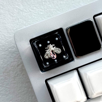 Black Gem Ribbon Cute Artisan Keycap