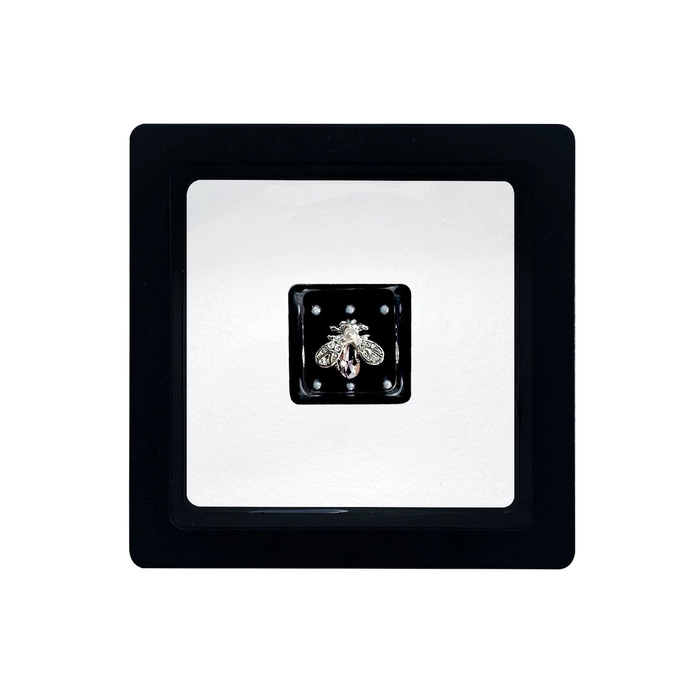 Black Gem Ribbon Cute Artisan Keycap