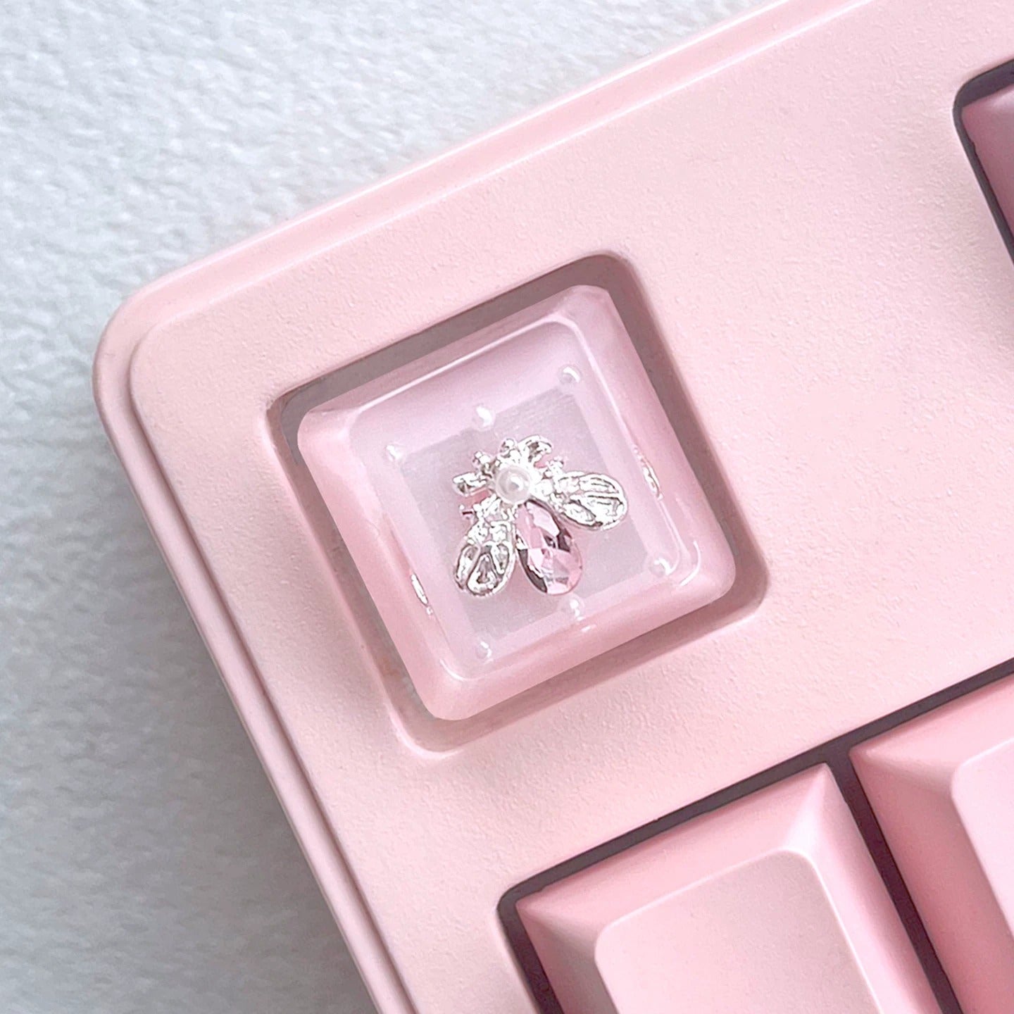 Pink Gem Ribbon Cute Artisan Keycap