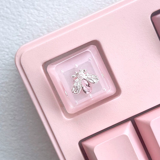 Pink Gem Ribbon Cute Artisan Keycap