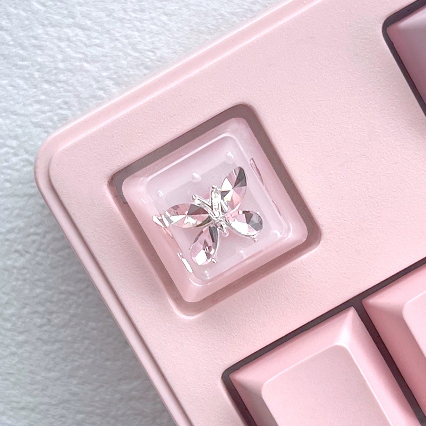 Pink Gem Ribbon Cute Artisan Keycap