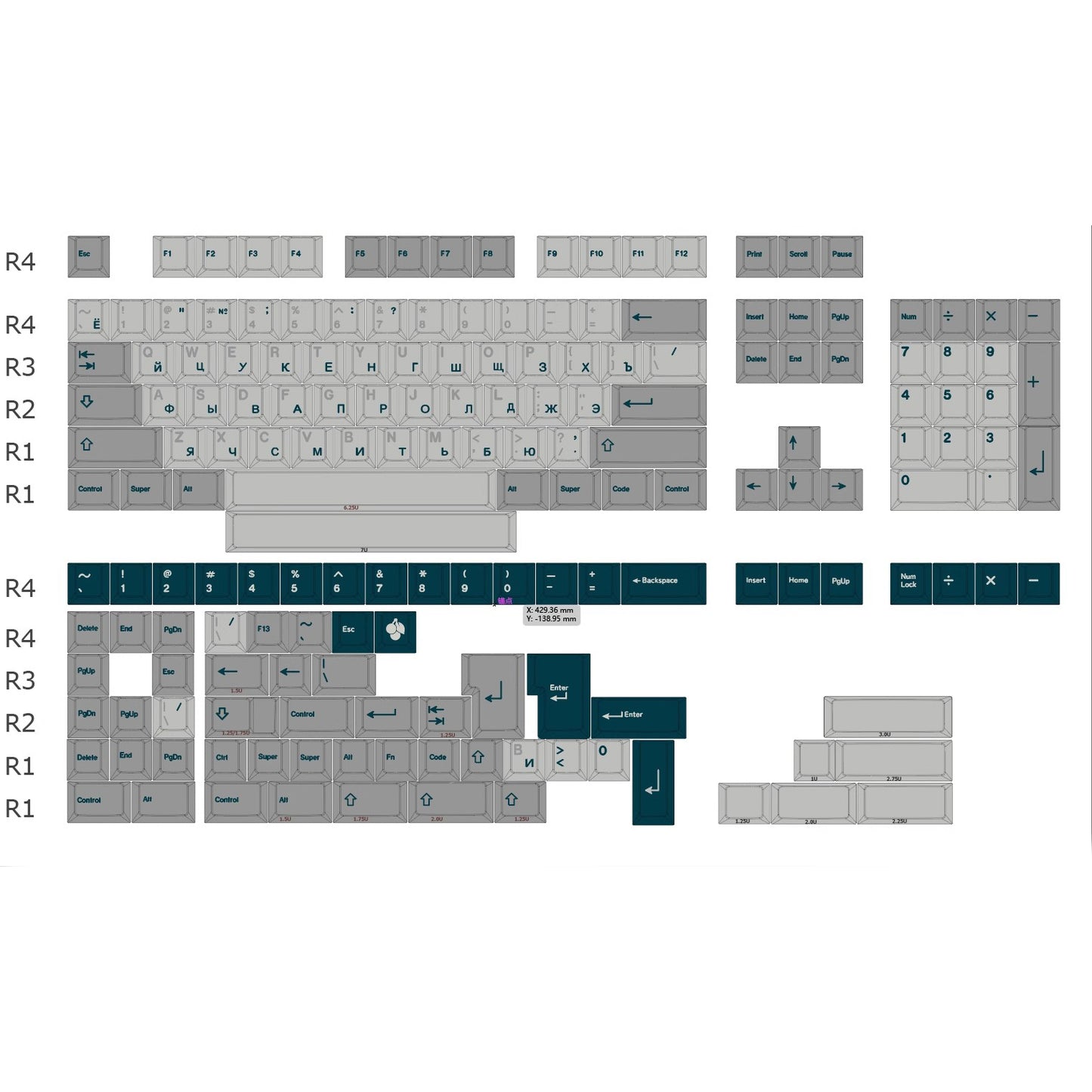 GMK Prussian Alert Keycap Set, Cherry Profile, Dye Sub PBT Key Cap