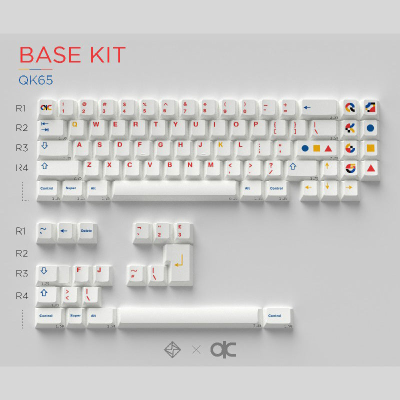Milkway-QwertyKeys QK65 Keycap Set, Cherry Profile, PBT Dye Sub Key Cap