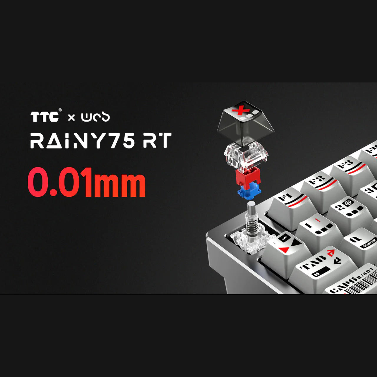 Rainy75 RT Aluminum Magnetic HE Gaming Keyboard