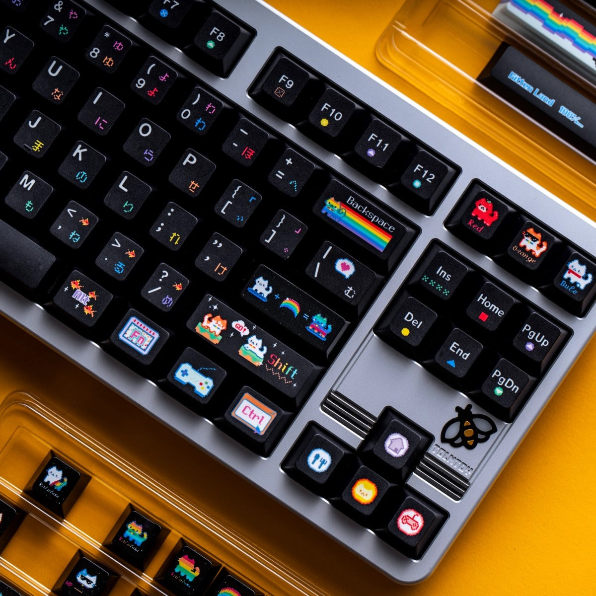 Soulcat Rainbow Cat Keycap Set, Cherry Profile, PBT Dye Sub Key Cap