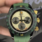 Relax Watch Mod (Green) - Chronograph / Steel Case