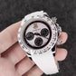 Relax Watch Mod (White) - Chronograph / Steel Case