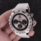 Relax Watch Mod (White) - Chronograph / Steel Case