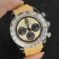 Relax Watch Mod (Yellow/Black) - Chronograph / Clear Acrylic Case & Bezel