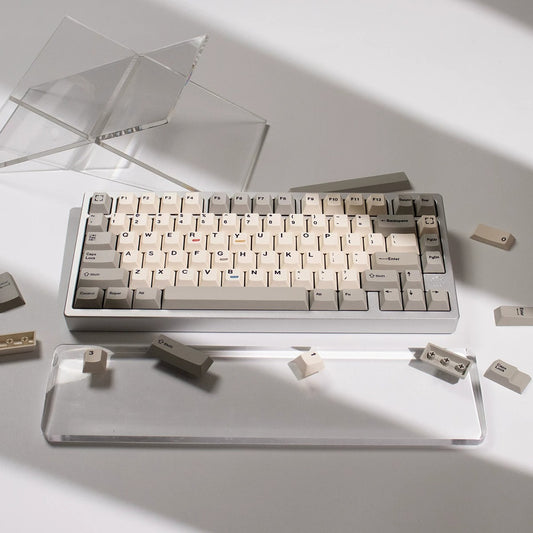 Retro Beige 100 Keycap Set Cherry Profile, Dye Sub PBT Key Cap