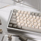 Retro Beige 100 Keycap Set Cherry Profile, Dye Sub PBT Key Cap
