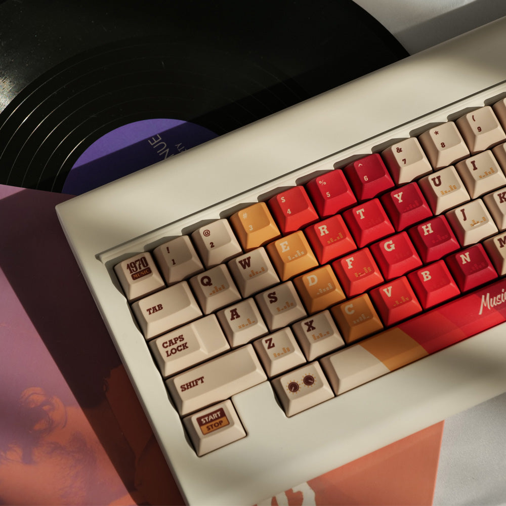 Retro 1970 Keycap Set, Cherry/KCA Profile, PBT Dye Sub