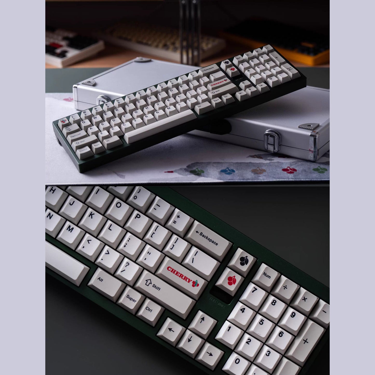 Retro Biege Keycap Set, Cherry Profile, Dye Sub PBT Key Cap