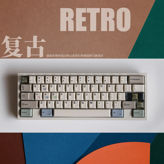 Retro Glitter Keycap Set, Cherry Profile, PBT Dye Sub Key Cap