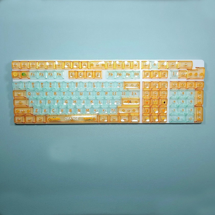 RK Orange Transparent Keycap Set, CBSA Profile, Transparent PC