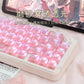 Sakura Transparent Keycap Set, Cherry Profile