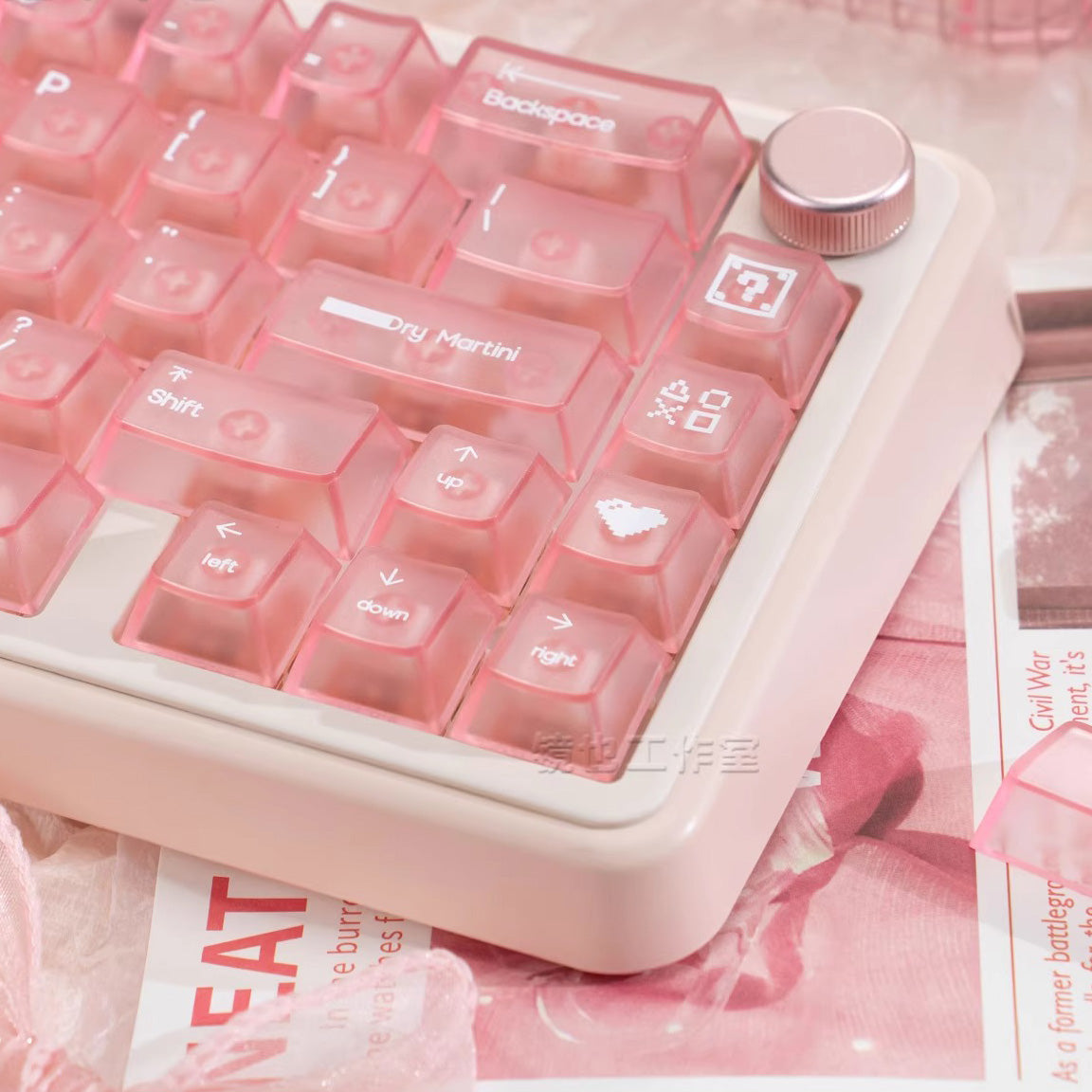 Sakura Transparent Keycap Set, Cherry Profile