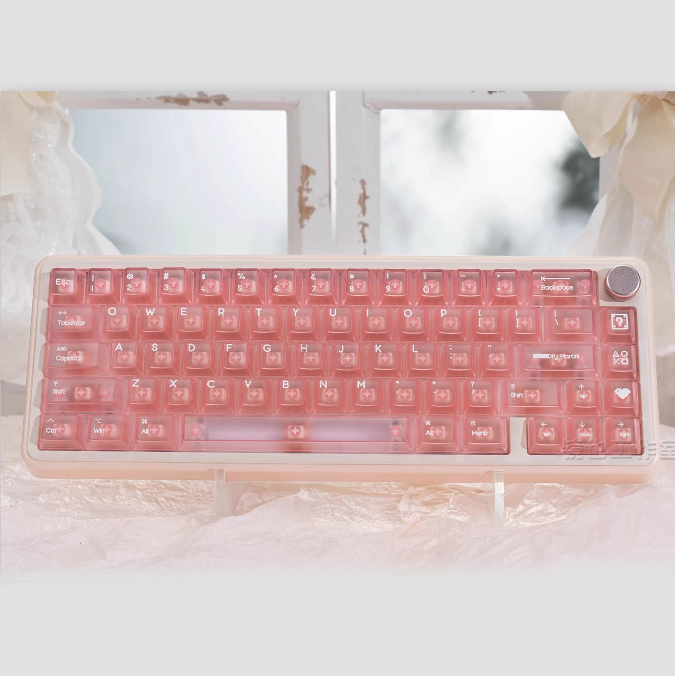 Sakura Transparent Keycap Set, Cherry Profile