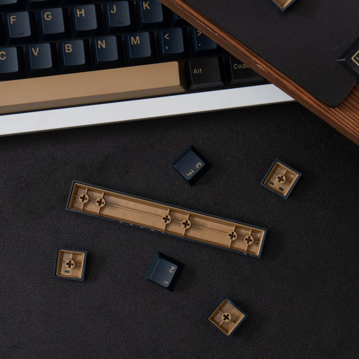 Samurai Blue Keycap Set, Cherry Profile, Double Shot ABS Key Cap