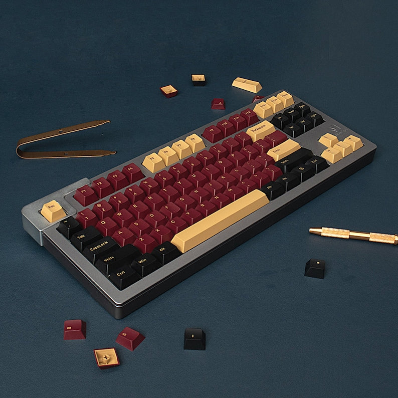 Samurai Red Keycap Set, Cherry Profile, Double Shot ABS Key Cap