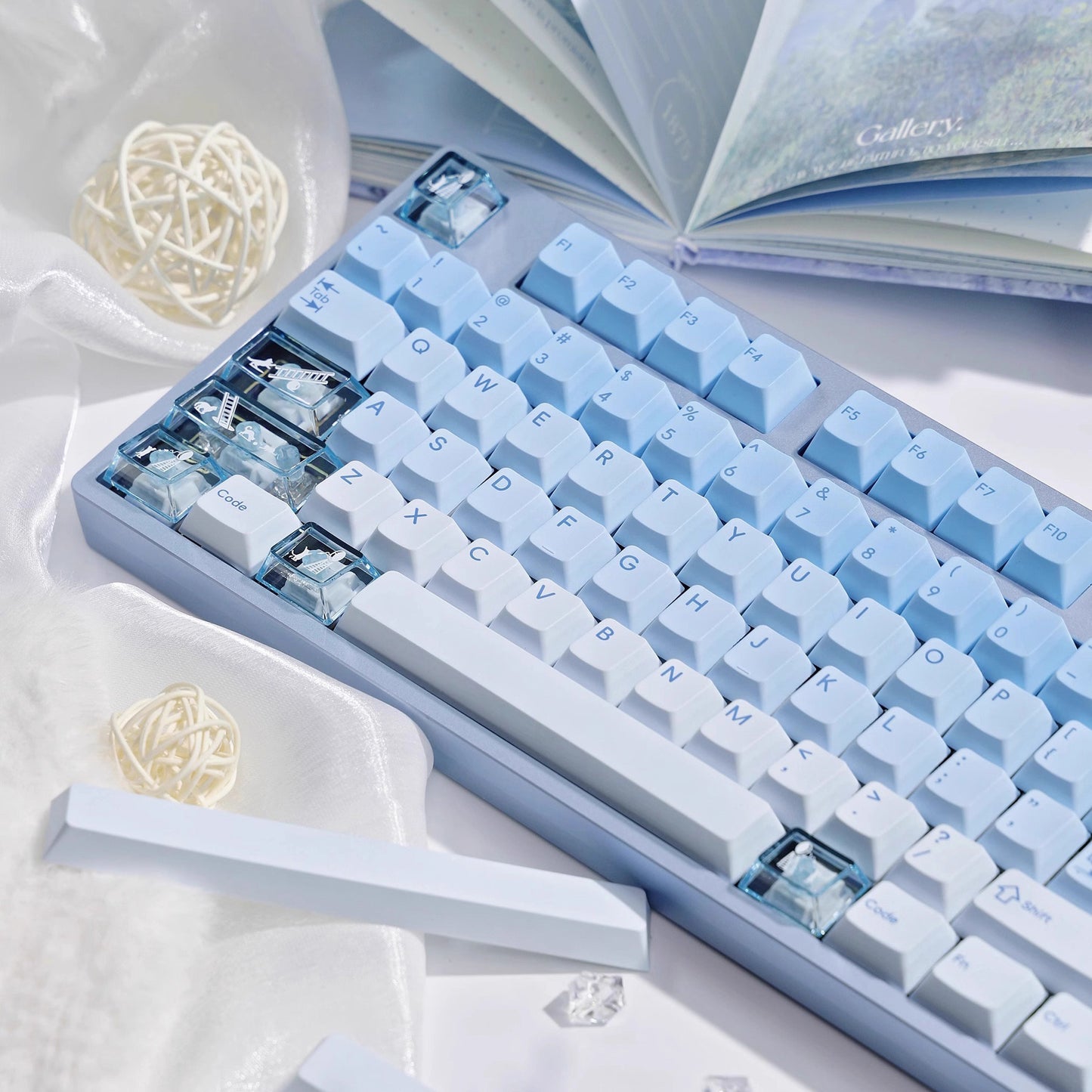 Santorini Cute Keycap Set, Cherry Profile, Dye Sub PBT Key Cap
