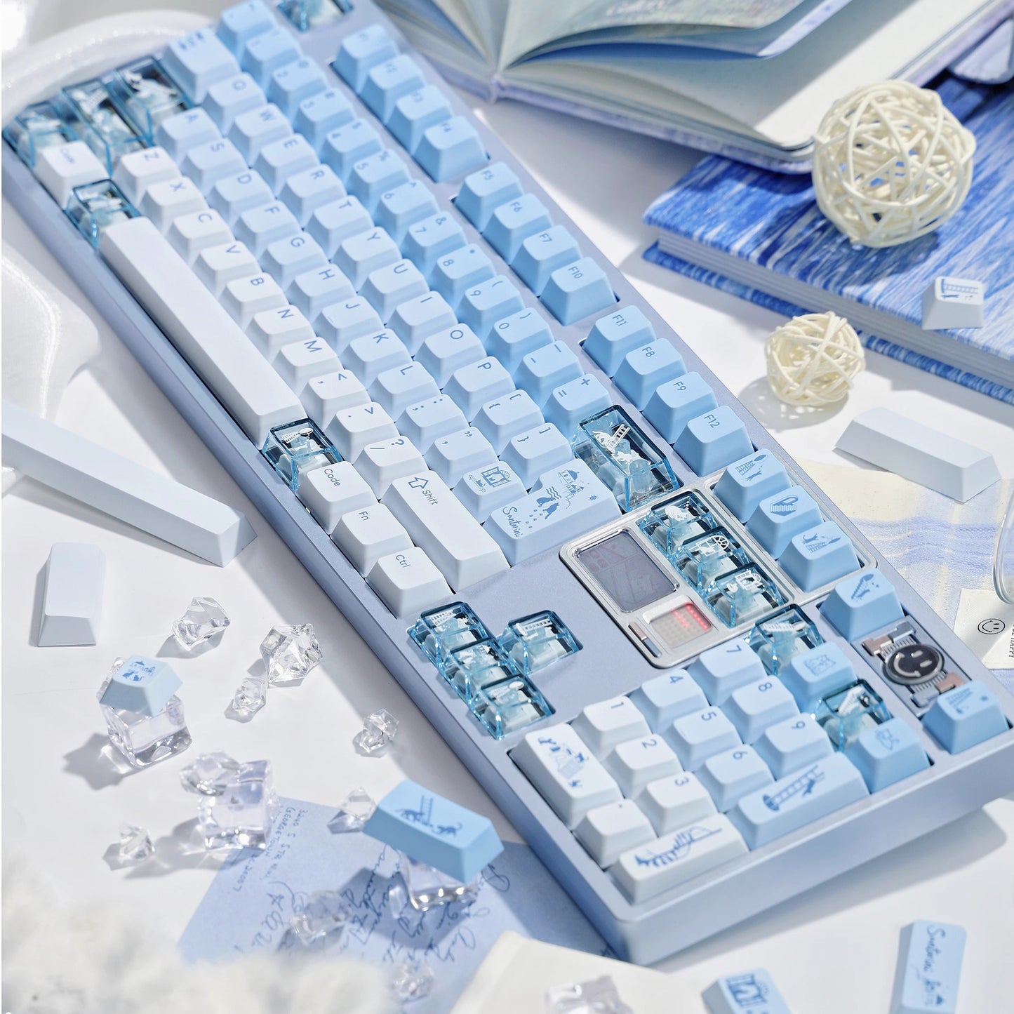 Santorini Cute Keycap Set, Cherry Profile, Dye Sub PBT Key Cap