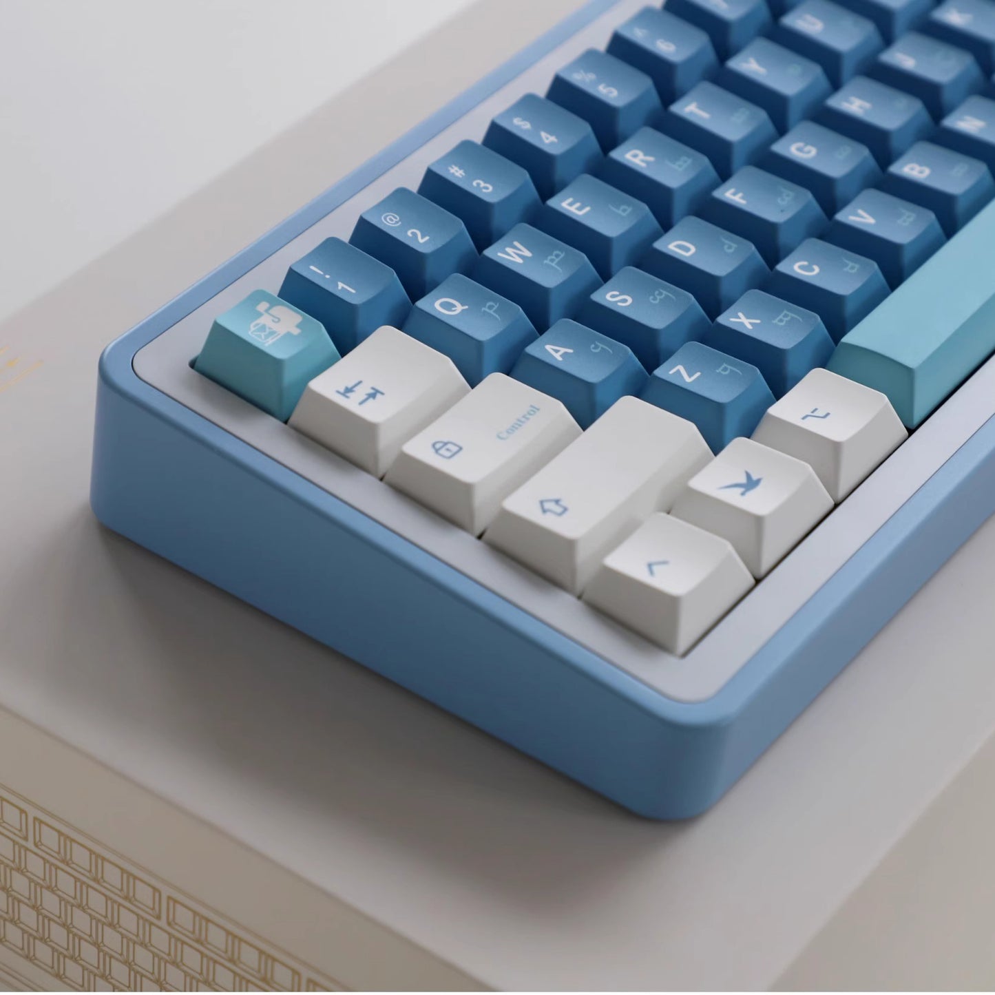 Sea Mist Love Letter Keycap Set, Cherry Profile, Dye Sub PBT