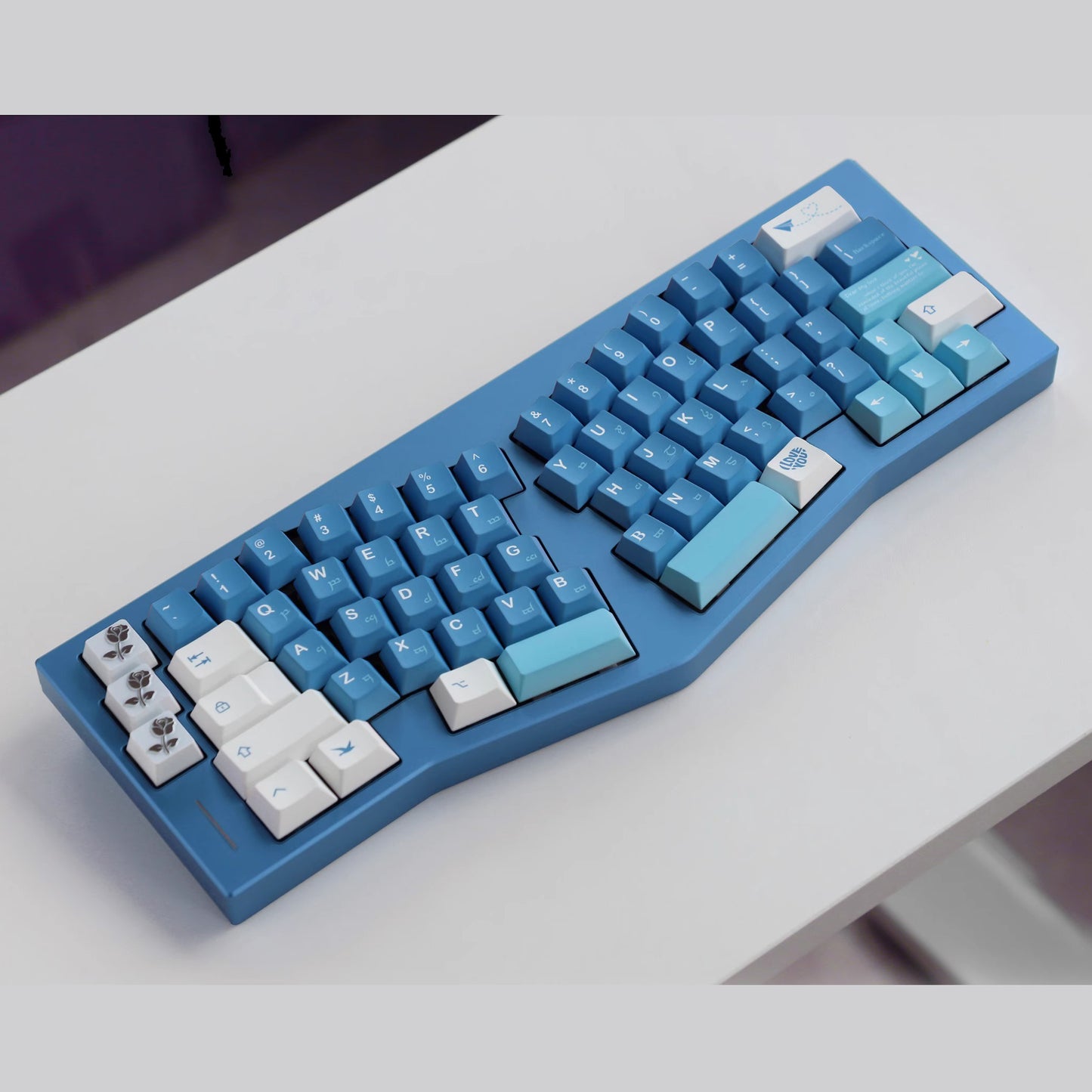 Sea Mist Love Letter Keycap Set, Cherry Profile, Dye Sub PBT
